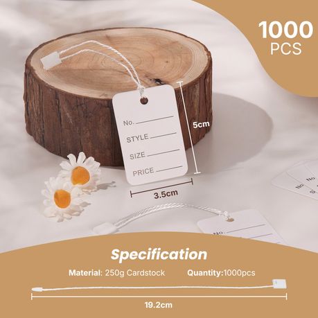 Chenshia 1000pcs Writable Paper Price Tags