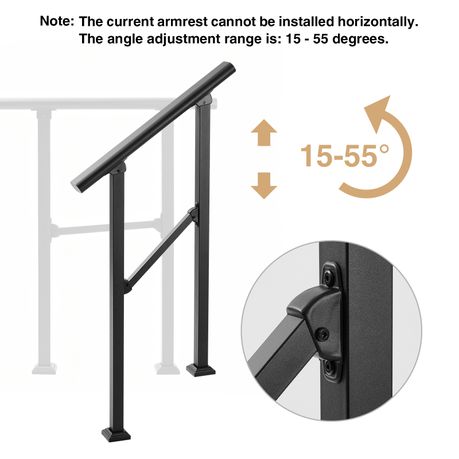 Heavy Duty Carbon Steel Indoor & Outdoor Safety Grab Bar