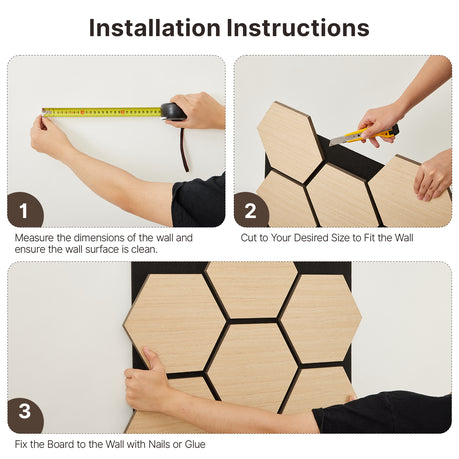 Hexagonal Soundproof Wall Panels - 4 Pack
