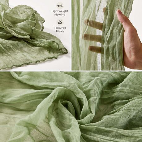 Green Cheesecloth Table Runner (2 Piece)