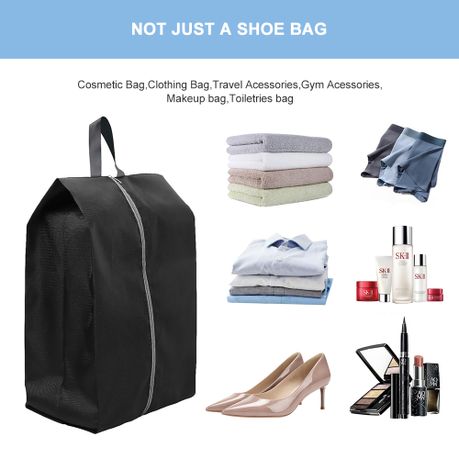 4Pcs Portable Multi-Use Shoe Travel Bag Set - Black