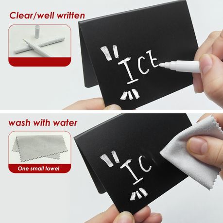 Chenshia 12pc Mini Chalkboard Signs L Shaped Table Food Labels Price Tags