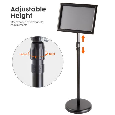 Chenshia Adjustable Floor Standing A4 Sign Holder Signage