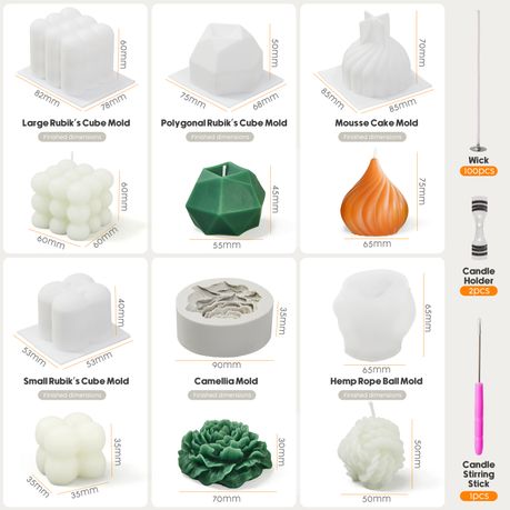 Silicone Candle Mould and Crafting Kit