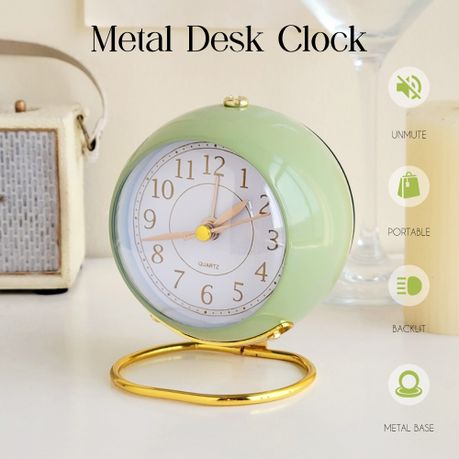 Elegant Vintage Analog Non-Ticking Alarm Clock
