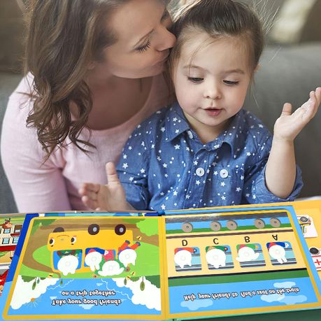 Kids Montessori Picture & Puzzle Sticker Quiet Book - Around The World