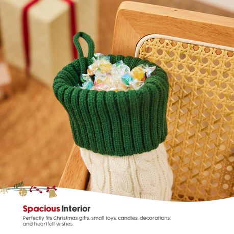 Green Knitted Christmas Stockings