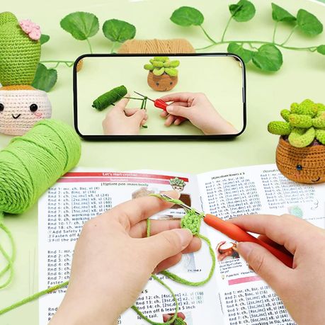 Plant Crochet Starter Kit | 40-Piece All-in-One