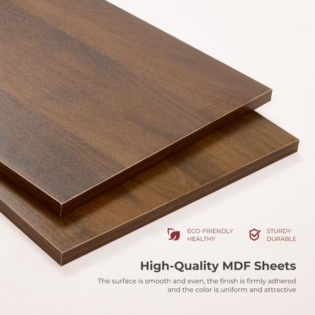 80cm Floating Wall Shelf with Metal Brackets - Brown