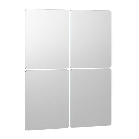 4pc Acrylic Mirror Tiles Peel and Stick