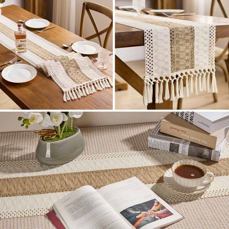 4-Pack Natural Jute Table Mats Woven Rectangle