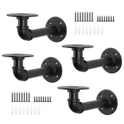 4-Pack Black L-Shaped Heavy-Duty Shelf Brackets