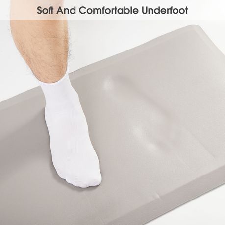 Grey Anti-Fatigue Kitchen Floor Mat 75x44cm