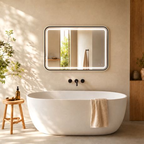 LED Bathroom Mirror Anti Fog Smart Illuminated 3-Color