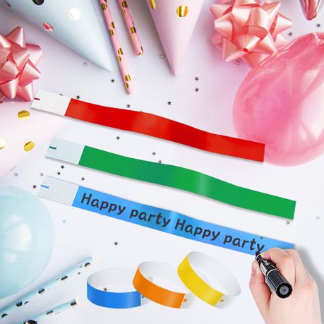500Pc Events Paper Wristbands Waterproof Disposable Party Bands