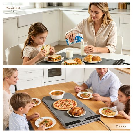Chenshia Electric Food Warmer Mat Set Silicone Large & Foldable Buffet Tray