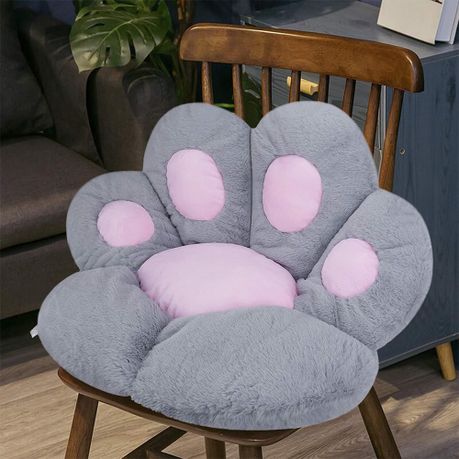 Grey Plush Ergonomic Floor & Chair Cushion