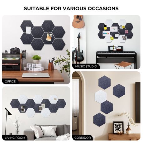 Chenshia 12 Piece Soundproof Acoustic Panels - Self-Adhesive Panels
