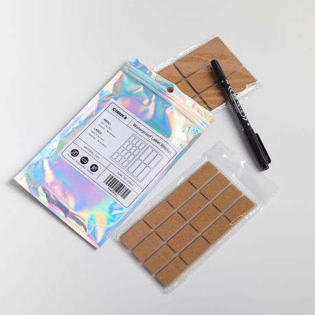 Waterproof Cork Labels 132pc Stickers with Pen for Organizing-2 SIZE
