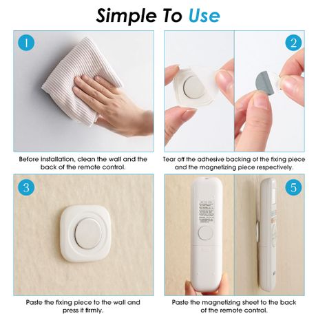 Magnetic Remote Control Holder - 4 Pack