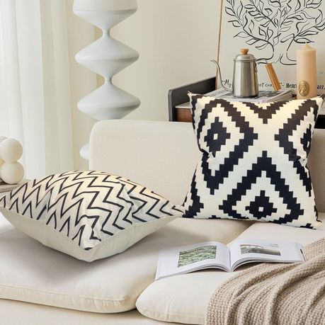 Linen Cotton Cushion Covers 45x45cm - 4 Pack