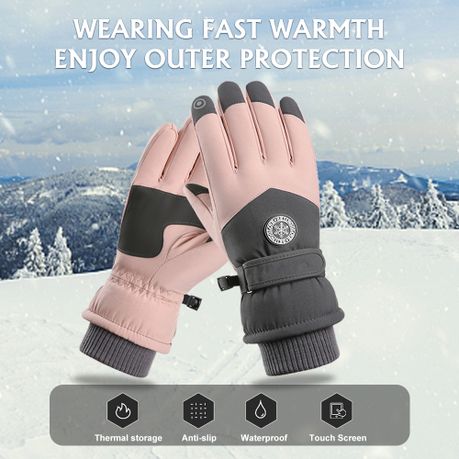 Winter Multipurpose Gloves - Pink & Grey