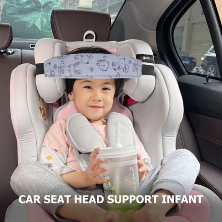 Baby Car Seat Head Support Band - Grey