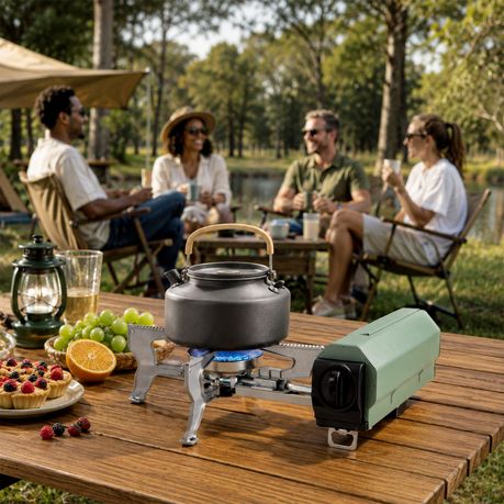 Portable Butane Gas Stove 2600W - Green