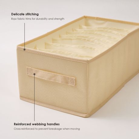 4-Pack Wardrobe Clothes Organisers with Dividers