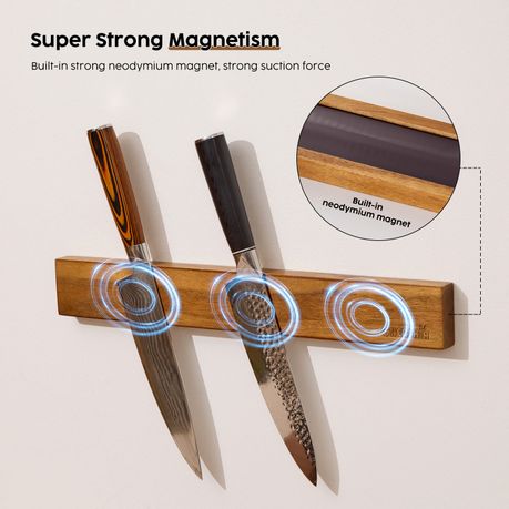 Acacia Wood Magnetic Knife Holder