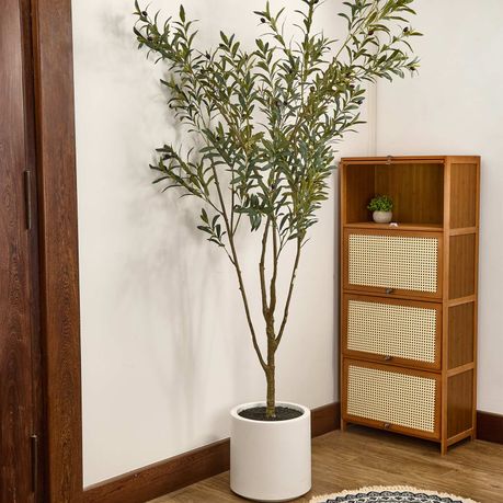 Artificial Olive Tree - Realistic Faux Potted Plant