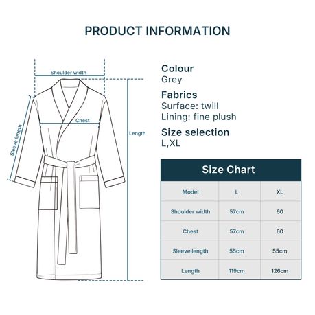 Luxury Microfiber Spa Robe - L