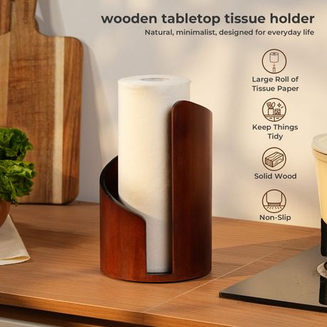 Freestanding Wooden Paper Towel Holder
