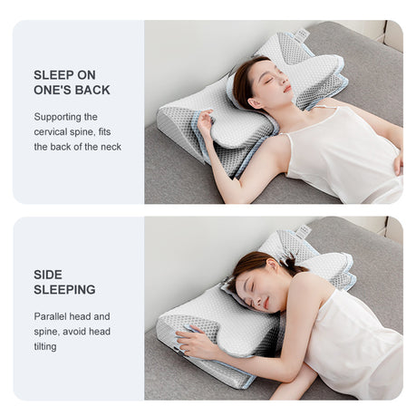 Grey Memory Foam Cervical Pillow
