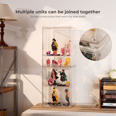 Acrylic Collectible Display Case with Magnetic Door| 2-Pack