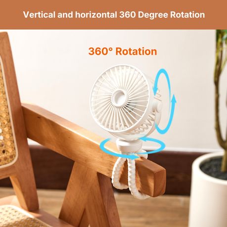 Chenshia 3 Speed Rechargeable Portable Desk & Stroller Fan Flexible Octopus