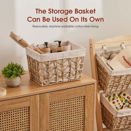 Double-Tier Floor-Standing Toy and Snack Storage Rack
