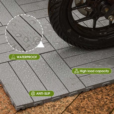Interlocking Patio Flooring Tiles - DIY 6pack
