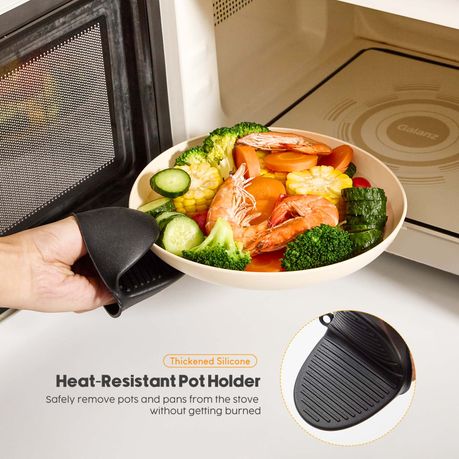 Chenshia 4-Piece Anti-Splash Microwave Cover Set with Oven Glove