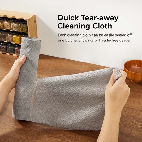 Reusable Microfiber Cleaning Dish Cloth Rolls - 40 Pack