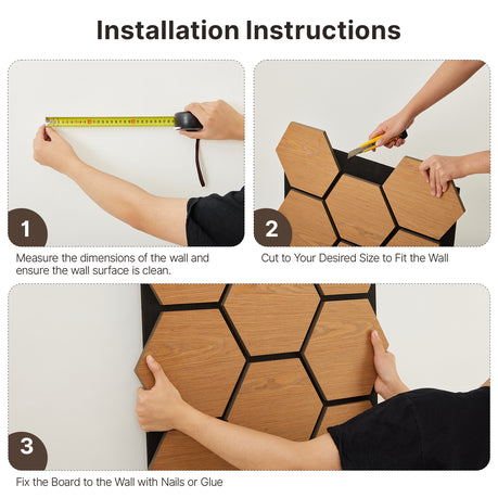 Hexagonal Soundproof Wall Panels - 4 Pack