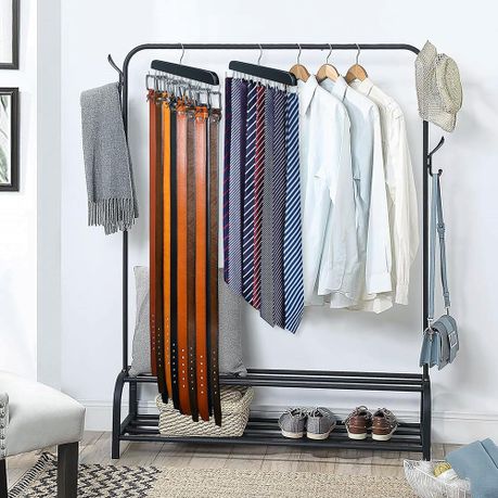 Solid Hardwood Belt Hanger with 360-Degree Swivel Hook
