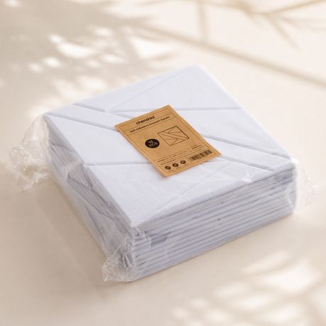 White Self-Adhesive Acoustic Felt Panels | 12-Pack | 30 × 30 cm