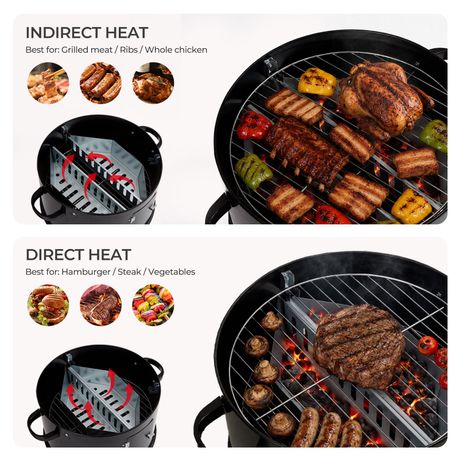 Heavy-Duty Charcoal Baskets with BBQ Gloves | 2-Pack | Braai and Kettle Grill Accessory