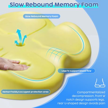 Ergonomic Memory Foam Office Desk Chair Sitting Cushion