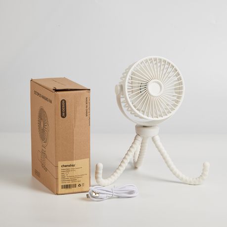 Chenshia 3 Speed Rechargeable Portable Desk & Stroller Fan Flexible Octopus