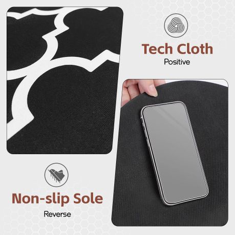 2-Piece Non-Slip Super Absorbent Mat Set - Black