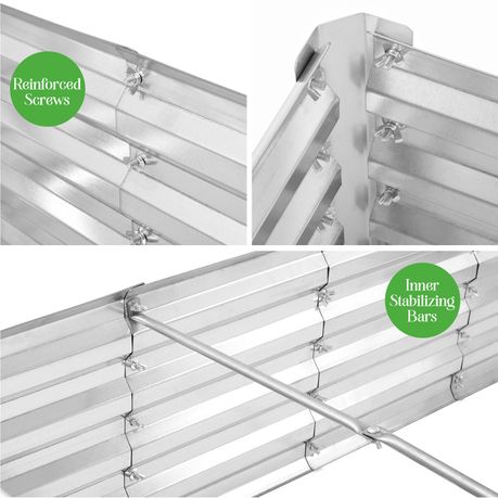 Galvanised Steel Raised Garden Planting Beds for Outdoor Garden