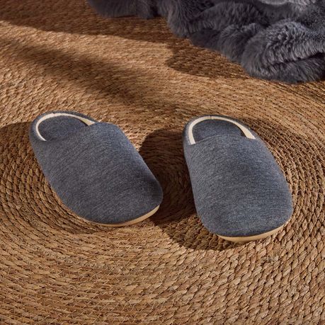 Memory Foam Cotton Slippers Grey Anti-Slip Indoor Comfort - Unisex