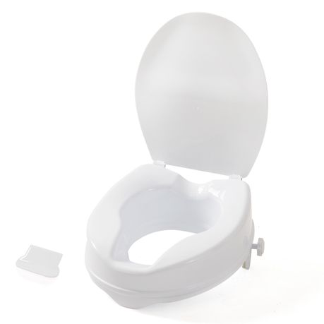 Raised Toilet Seat 10cm Elevated Riser Tool Free Bathroom Support
